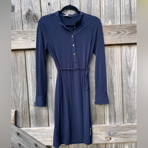 Calvin Klein Dark Blue Long Sleeve Dress - Picture 1 of 11